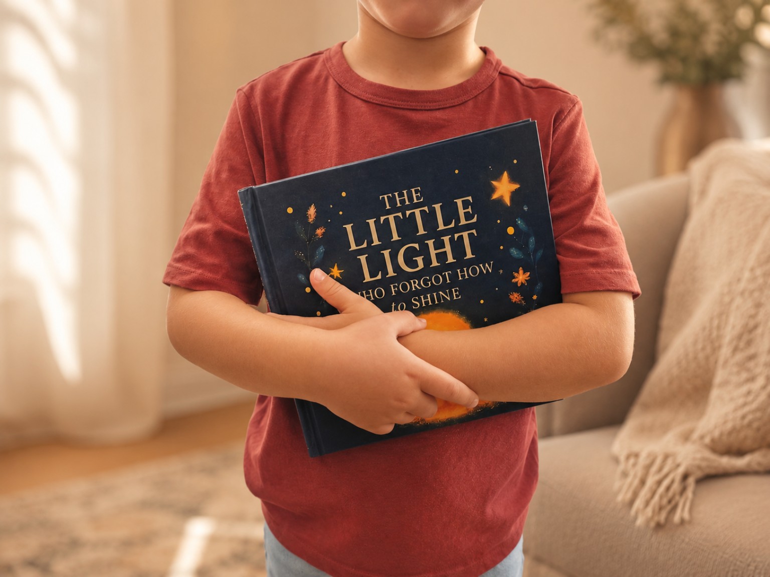 A child holding The Little Light Who Forgot How to Shine