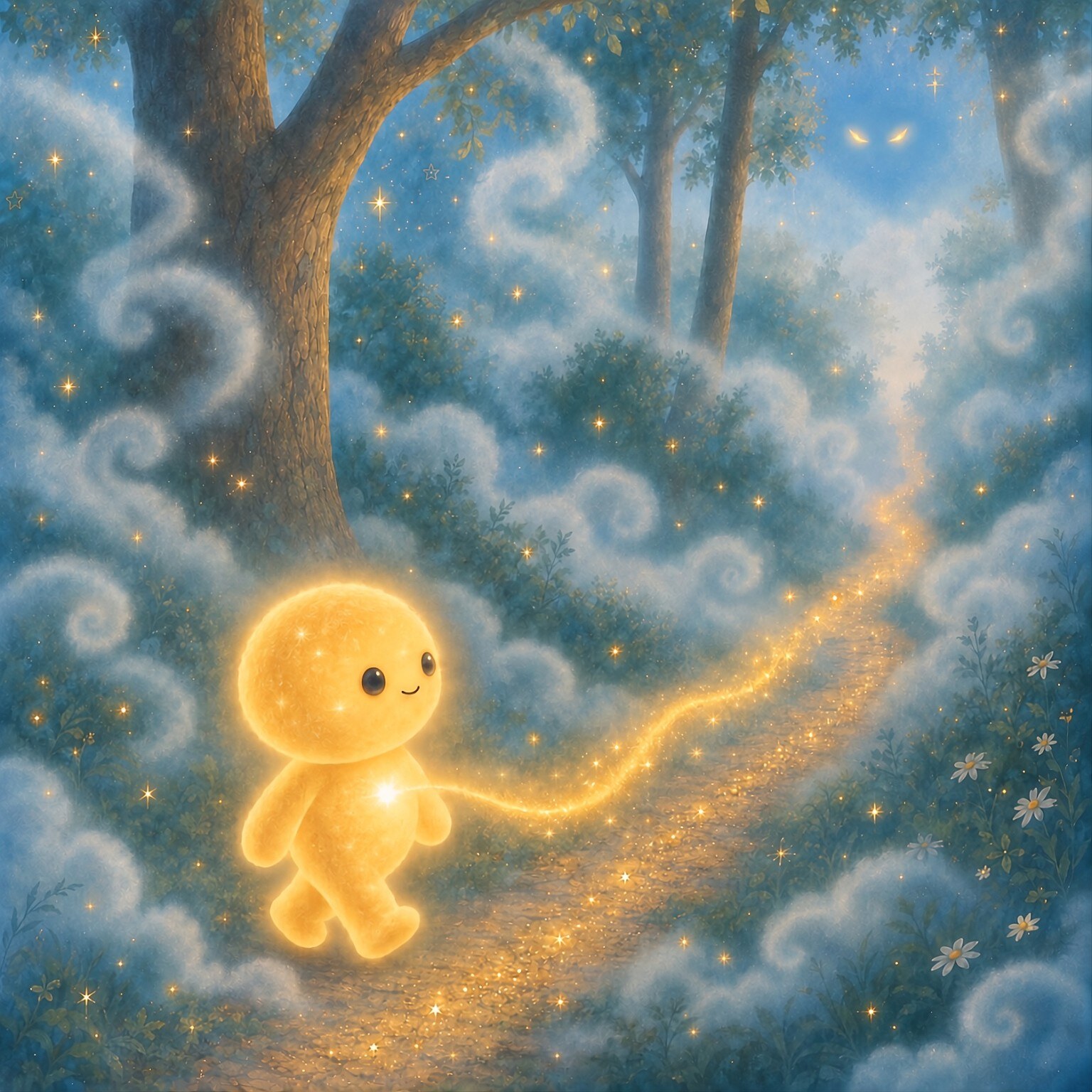 Lumi following a trail of light through Brightland